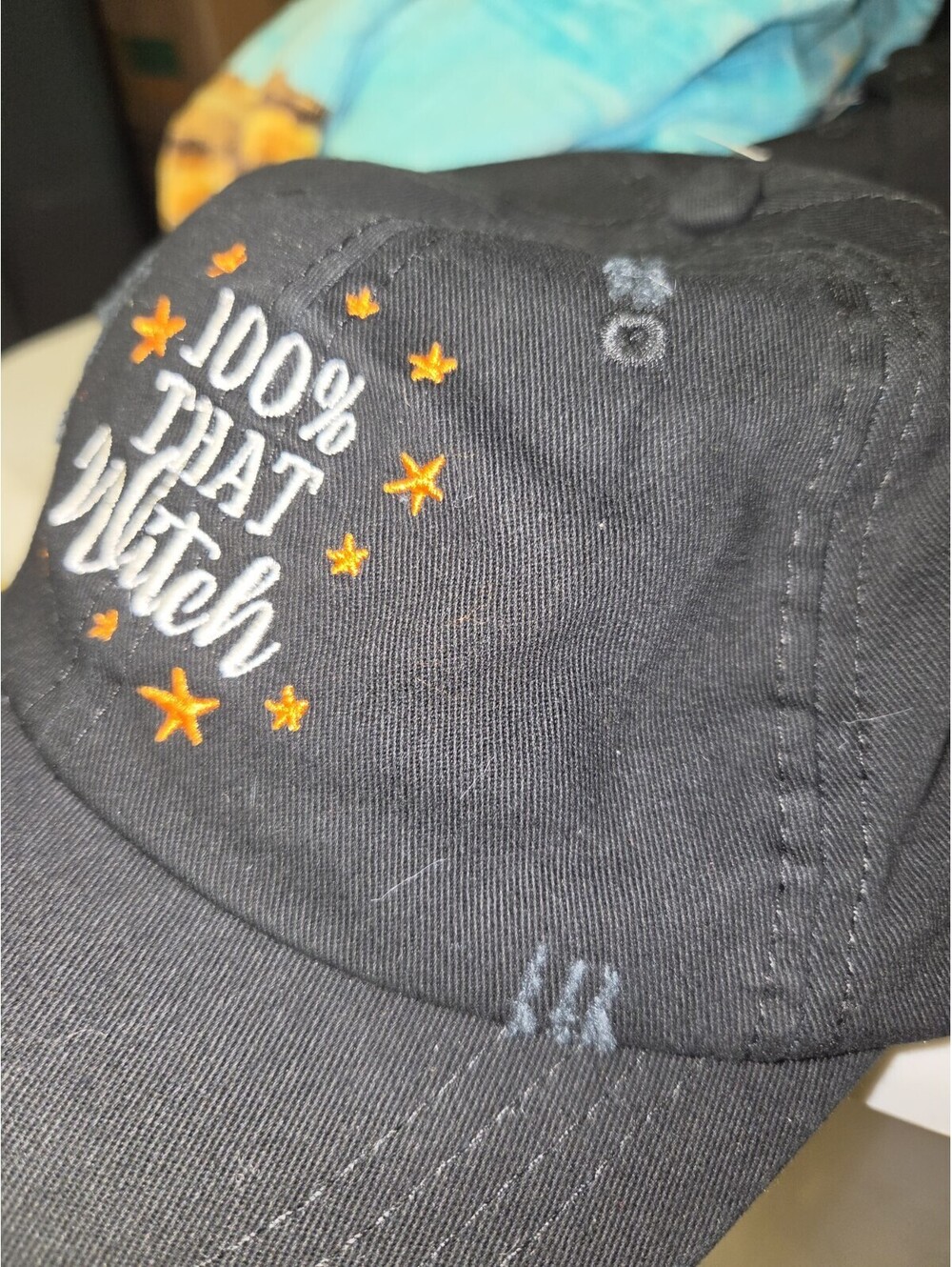 100% that witch baseball cap distressed